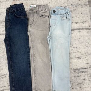 3 pair Old Navy Kids Jeans Trio - Dark Blue, Gray, Light Blue